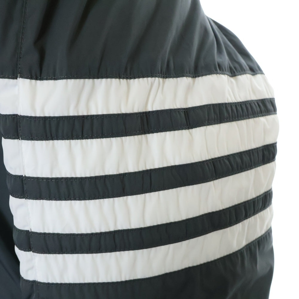 THOM BROWNE(トムブラウン) 4BARストライプ フーデッド ダウンコート アウター グレー MOD064X-07259