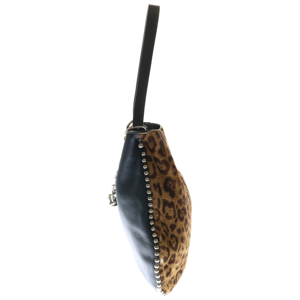 ALEXANDER WANG(アレキサンダーワン) レオパード レザー切り替え トートバッグ ブラウン/ブラック