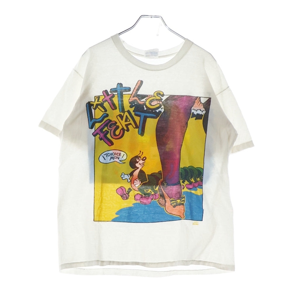 VINTAGE(ヴィンテージ) 90s LITTLE FEAT リトルフィート コミックプリント 半袖Tシャツ カットソー ホワイト
