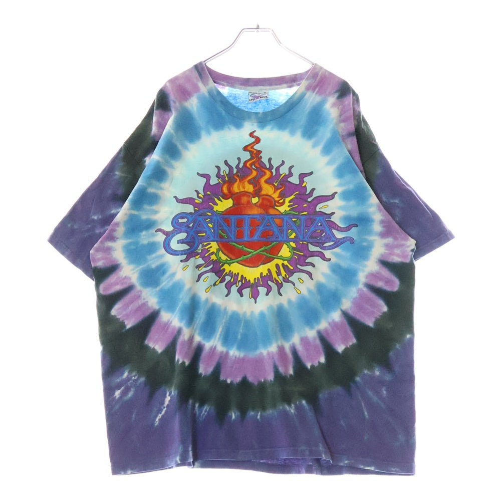 VINTAGE(ヴィンテージ) 90s Liquid Blue Santana リキッドブルー サンタナ タイダイ 半袖Tシャツ カットソー マルチ