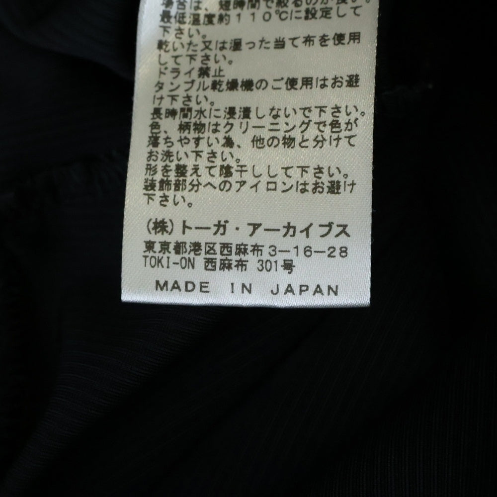TOGA PULLA(トーガ プルラ) Code Pique Jersey Pants ピケジャージパンツ ブラック TP21-JF239