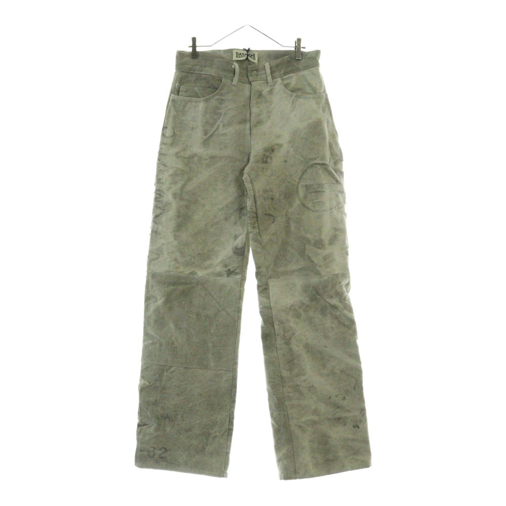 SATOSHI NAKAMOTO(サトシナカモト) Stuntman Pants ダメージ加工スタントマンパンツ ミリタリーパンツ グレー