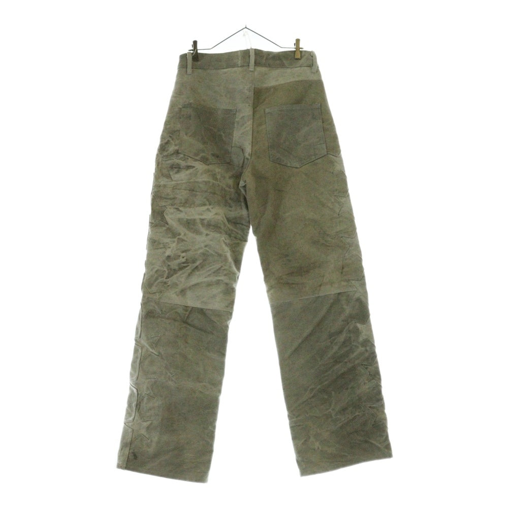 SATOSHI NAKAMOTO(サトシナカモト) Stuntman Pants ダメージ加工スタントマンパンツ ミリタリーパンツ グレー