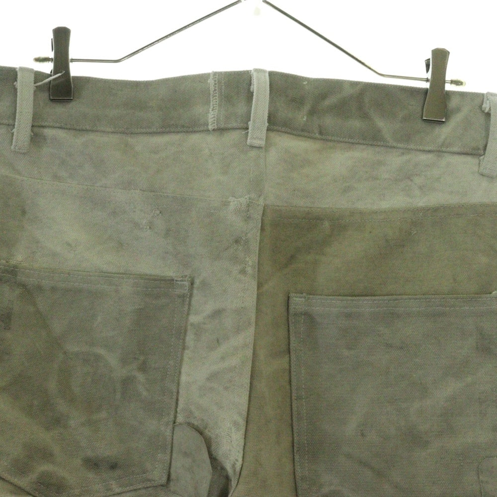 SATOSHI NAKAMOTO(サトシナカモト) Stuntman Pants ダメージ加工スタントマンパンツ ミリタリーパンツ グレー