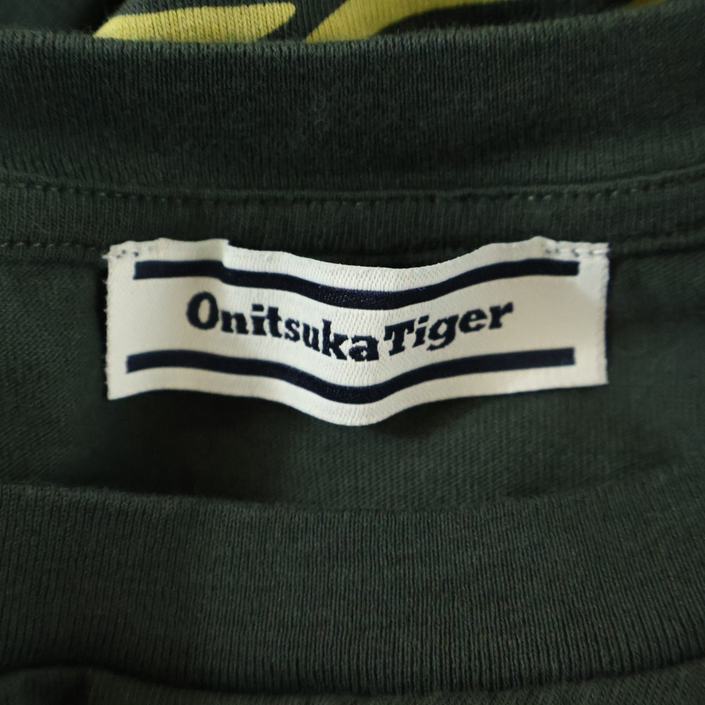 Onitsuka Tiger(オニツカタイガー) GRAPHIC TEE ロゴ刺繍半袖Tシャツ カーキ 2183B150