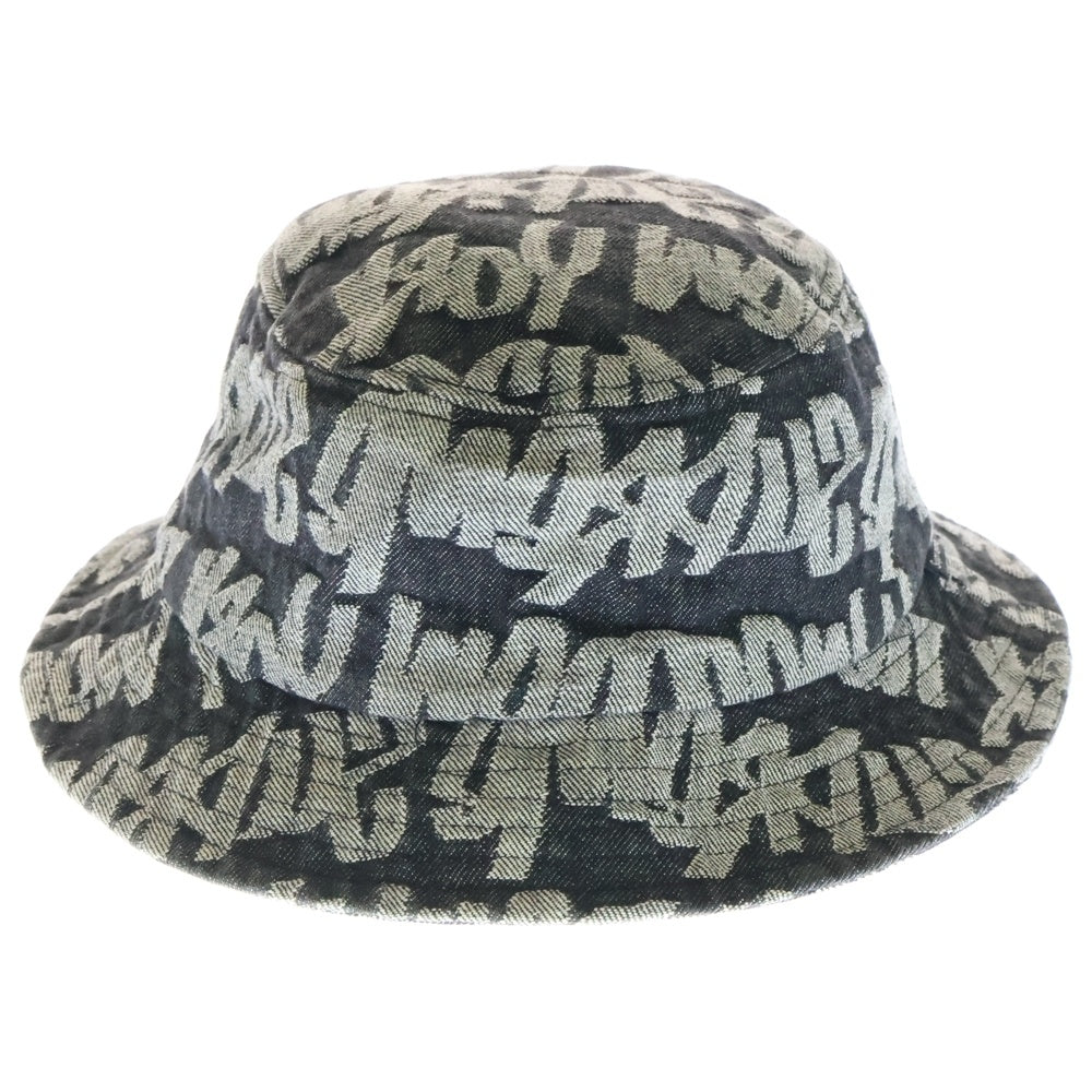 SUPREME(シュプリーム) 22SS Fat Tip Jacquard Denim Crusher デニムクラッシャーハット バケットハット 帽子 ブラック