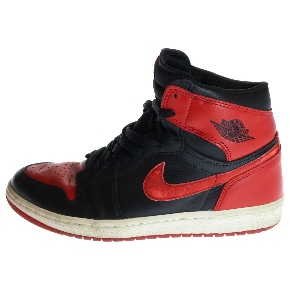 NIKE(ナイキ) 観賞用 2001年製 Air Jordan 1 Retro High Black Varsity Red/Bred エアジョーダン 1 レトロハイ ハイカットスニーカー 136066-061 US9/27cm