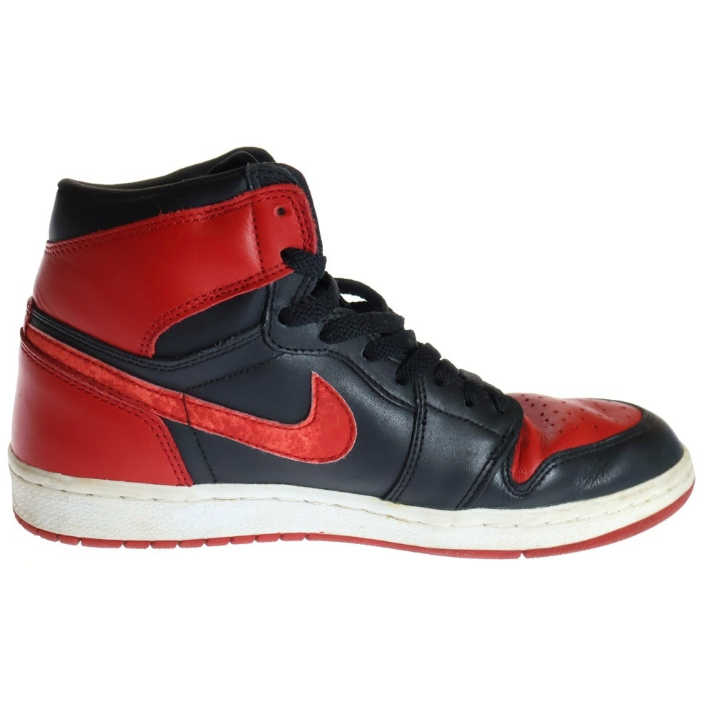 NIKE(ナイキ) 観賞用 2001年製 Air Jordan 1 Retro High Black Varsity Red/Bred エアジョーダン 1 レトロハイ ハイカットスニーカー 136066-061 US9/27cm