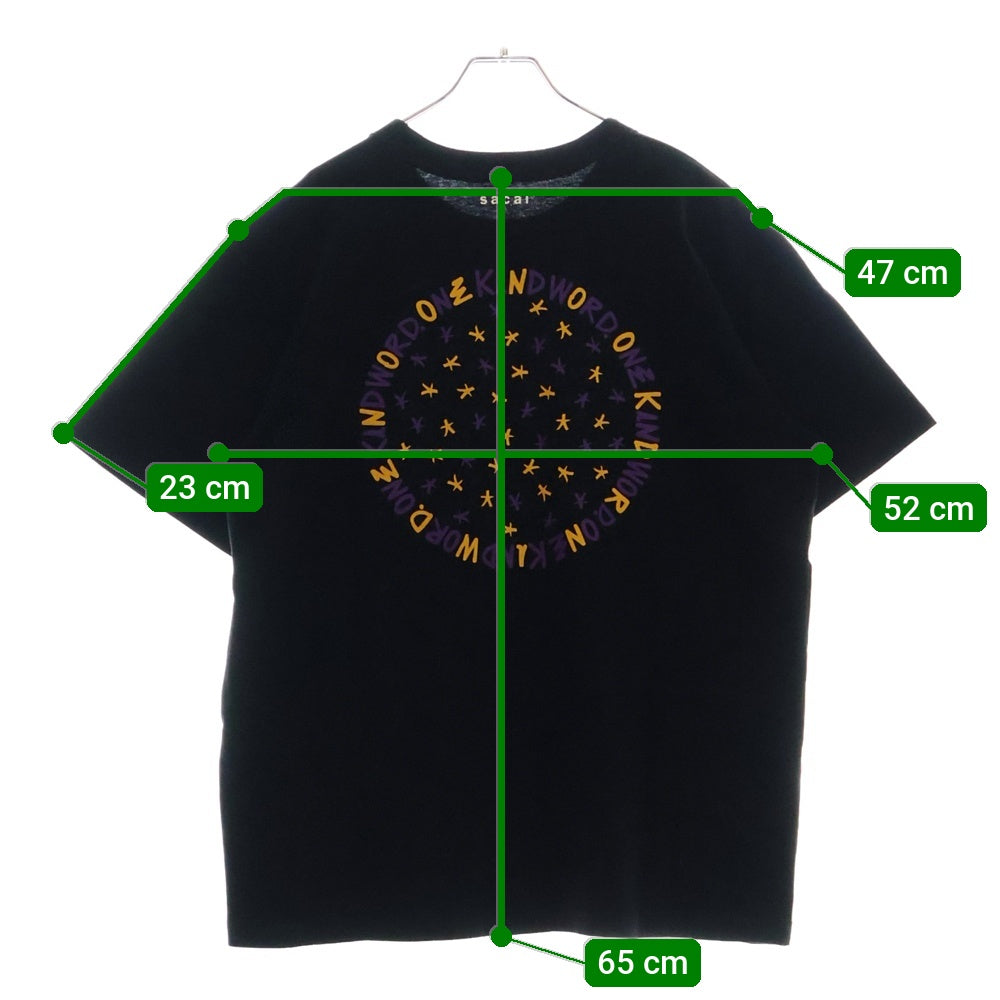 Sacai(サカイ) 23SS Eric Haze Circle Star T-Shirt エリックヘイズ 半袖Tシャツ ブラック 23-0466S