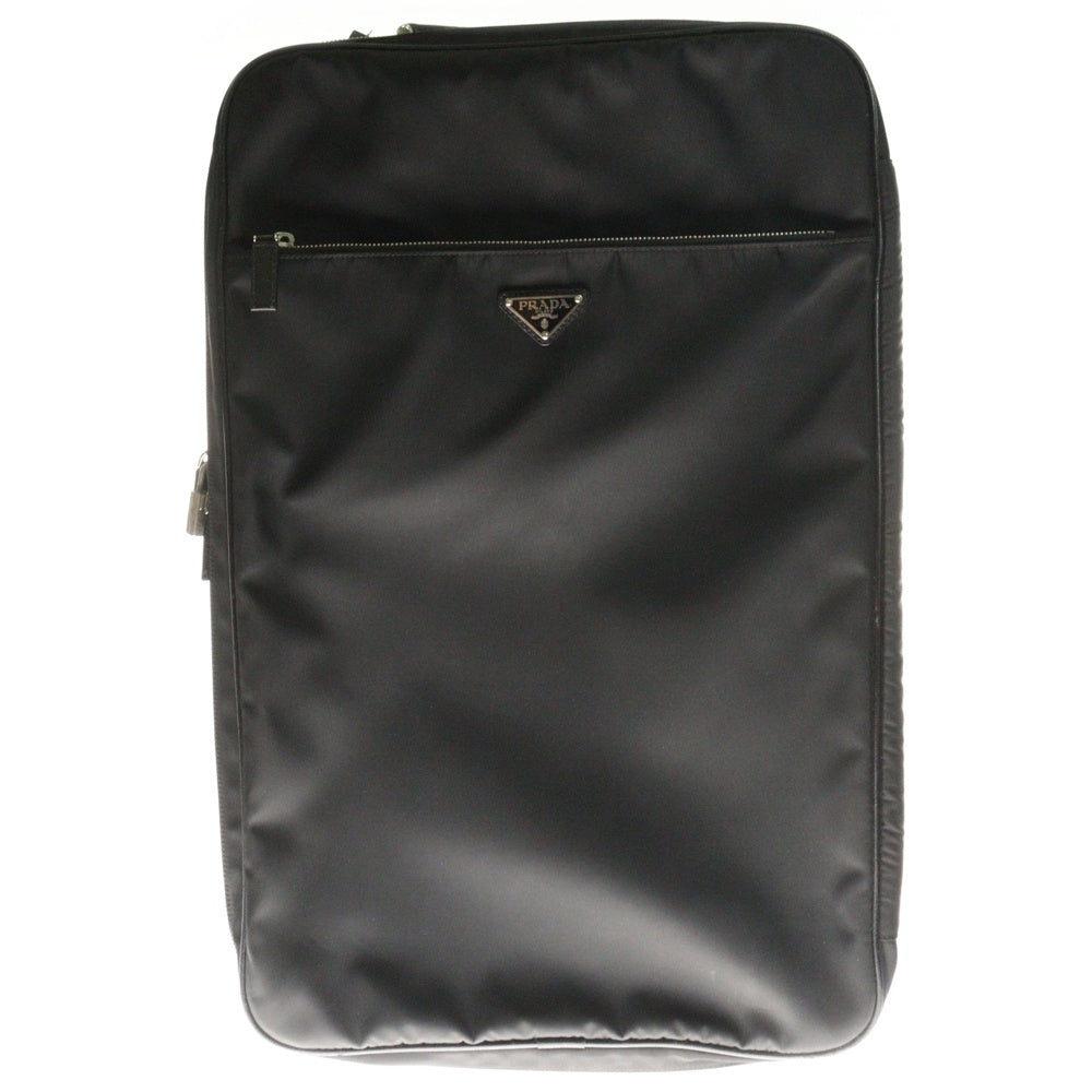 PRADA(プラダ) Travel Carry Bag サフィアーノ トライアングルロゴ ナイロンキャリーバッグ ボストンバッグ ブラック VV0030