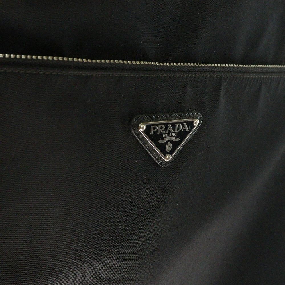 PRADA(プラダ) Travel Carry Bag サフィアーノ トライアングルロゴ ナイロンキャリーバッグ ボストンバッグ ブラック VV0030