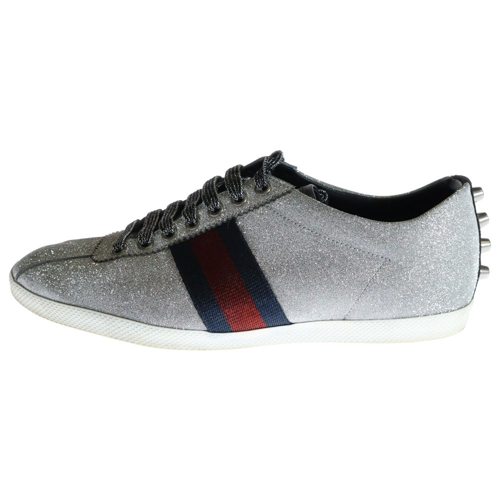GUCCI(グッチ) Bambi Low Top Sneakers グリッター シェリーライン ローカットスニーカー シルバー 414684