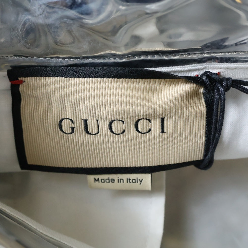 GUCCI(グッチ) ミラーエフェクト ジップフライ ストレートパンツ シルバー 718458