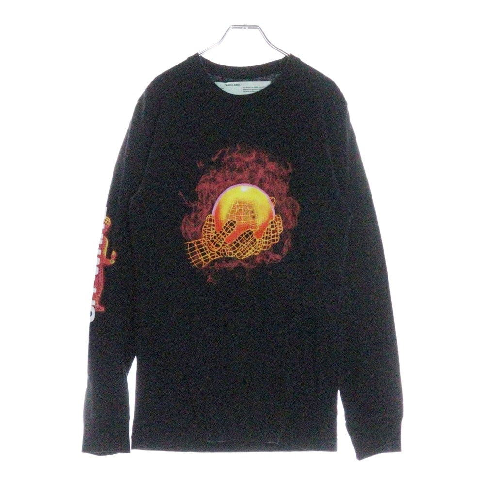 OFF-WHITE(オフホワイト) 19SS Hands And Planets L/S T-Shirt 長袖Tシャツ ロンT ブラック OMAB001S19185016