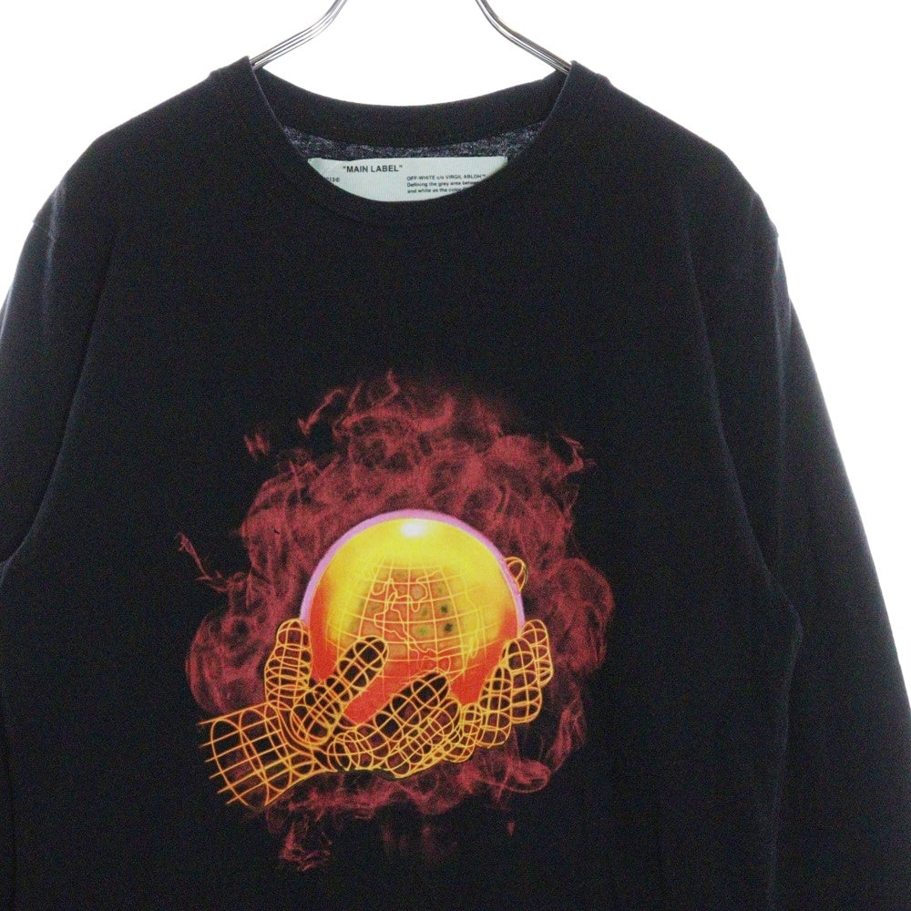 OFF-WHITE(オフホワイト) 19SS Hands And Planets L/S T-Shirt 長袖Tシャツ ロンT ブラック OMAB001S19185016