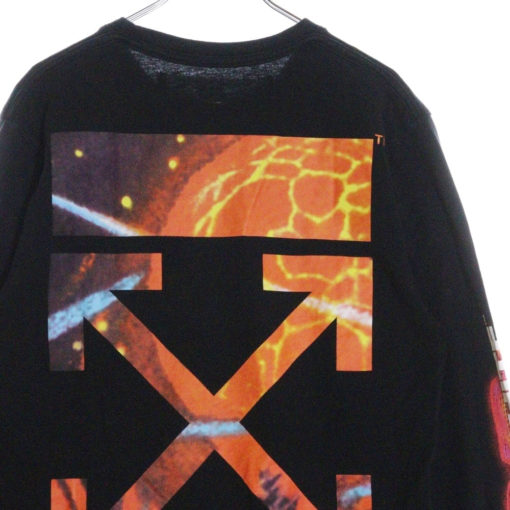 OFF-WHITE(オフホワイト) 19SS Hands And Planets L/S T-Shirt 長袖Tシャツ ロンT ブラック OMAB001S19185016