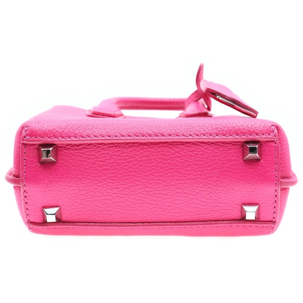 MCM(エム シー エム) Milla X-Mini Leather Crossbody Shoulder Bag レザーミニショルダーバッグ ハンドバッグ ピンク