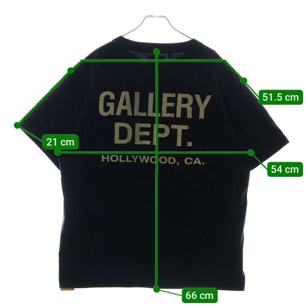 GALLERY DEPT.(ギャラリーデプト) Souvenir T-Shirt ロゴプリント半袖Tシャツ ブラック