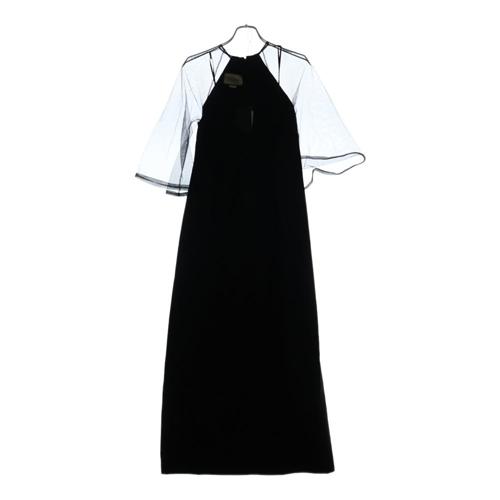 GUCCI(グッチ) Viscose Silk Faille Mesh 2piece Dress シルク混 ドレスワンピース ブラック レディース 617270 ZAD71