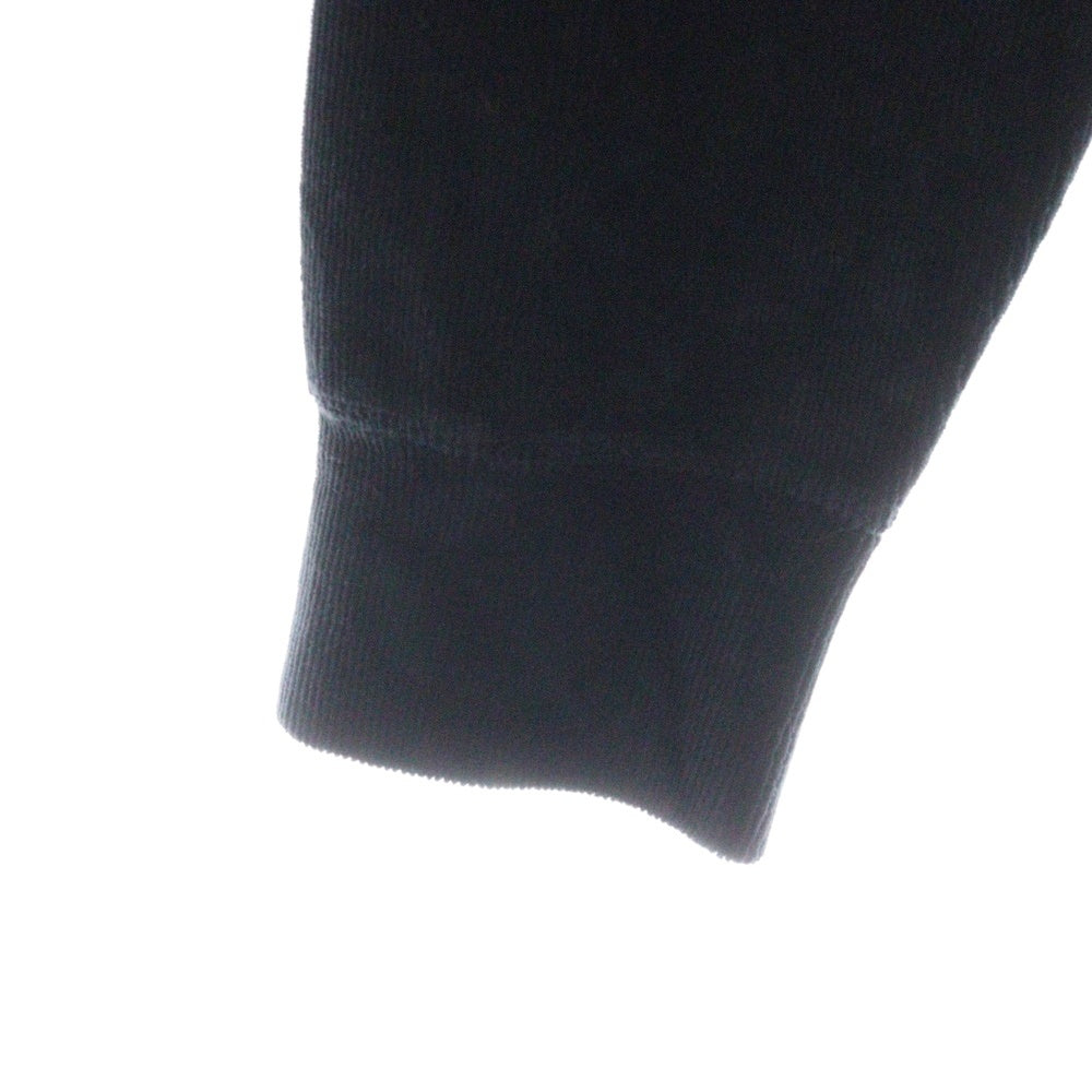 ALEXANDER WANG(アレキサンダーワン) Cropped Hoodie ベロアコーデュロイ プルオーバーパーカー フーディー ブラック レディース