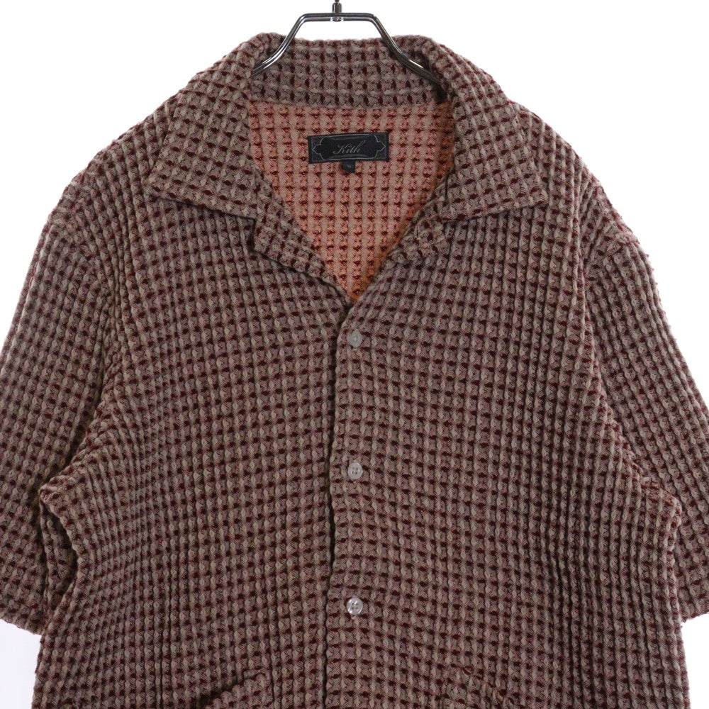 KITH(キス) 25SS Geometric Diamond Short Sleeve Boxy Collared Overshirt 半袖オーバーシャツ 25-051-060-0001