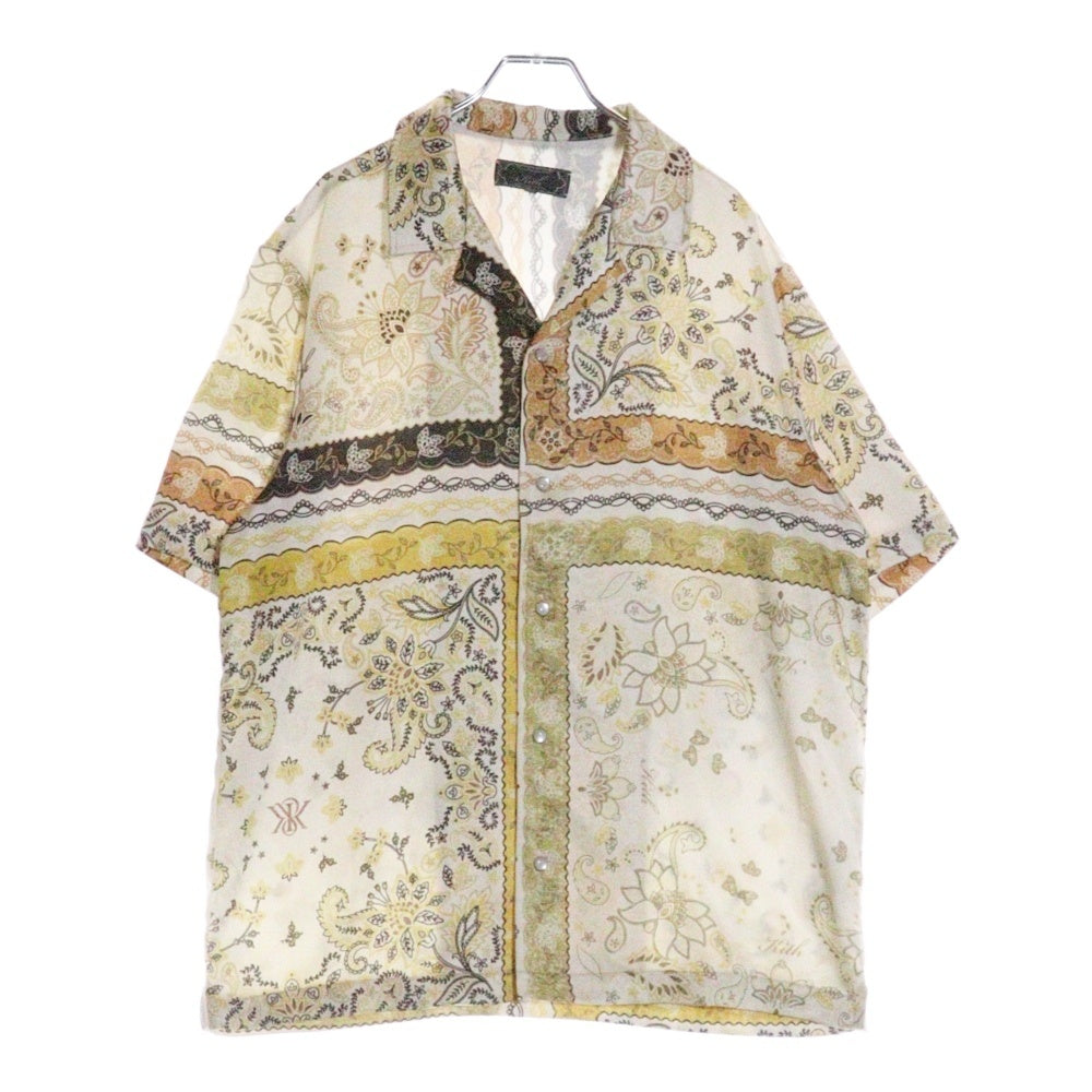 KITH(キス) 25SS Panelled Bandana Thompson Camp Collar Shirt パネルバンダナ トンプソン キャンプカラー 半袖シャツ マルチ 25-051-060-0040