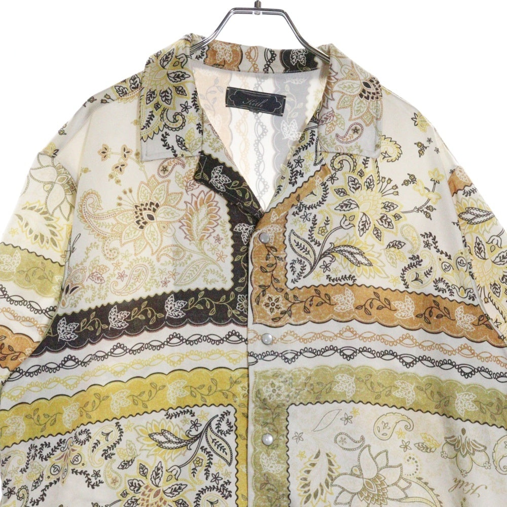 KITH(キス) 25SS Panelled Bandana Thompson Camp Collar Shirt パネルバンダナ トンプソン キャンプカラー 半袖シャツ マルチ 25-051-060-0040