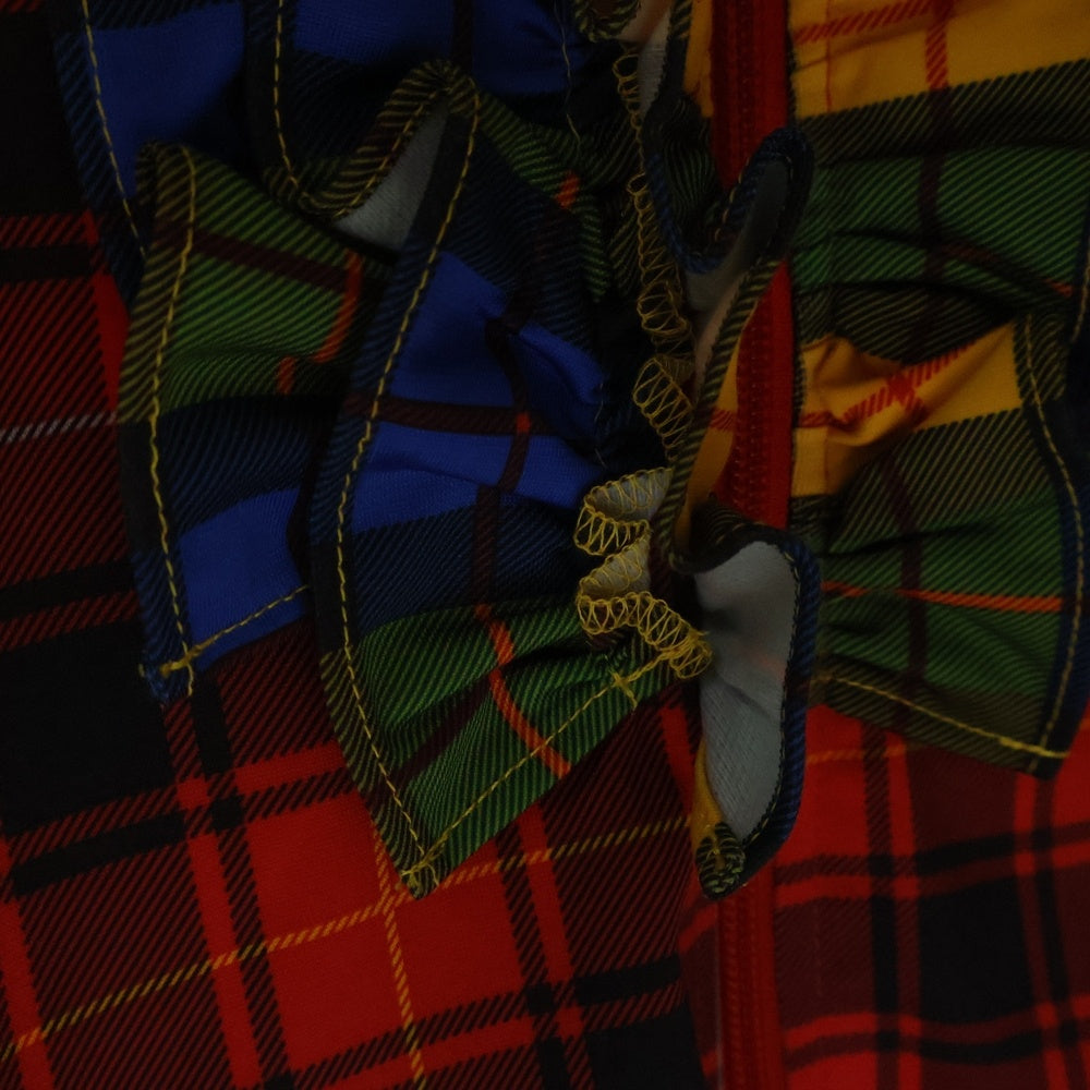 adidas Originals(アディダスオリジナルス) ×JEREMY SCOTT JS RUFFLE PLAID TT ジェレミースコット チェック柄 トラックジャージ ジャケット