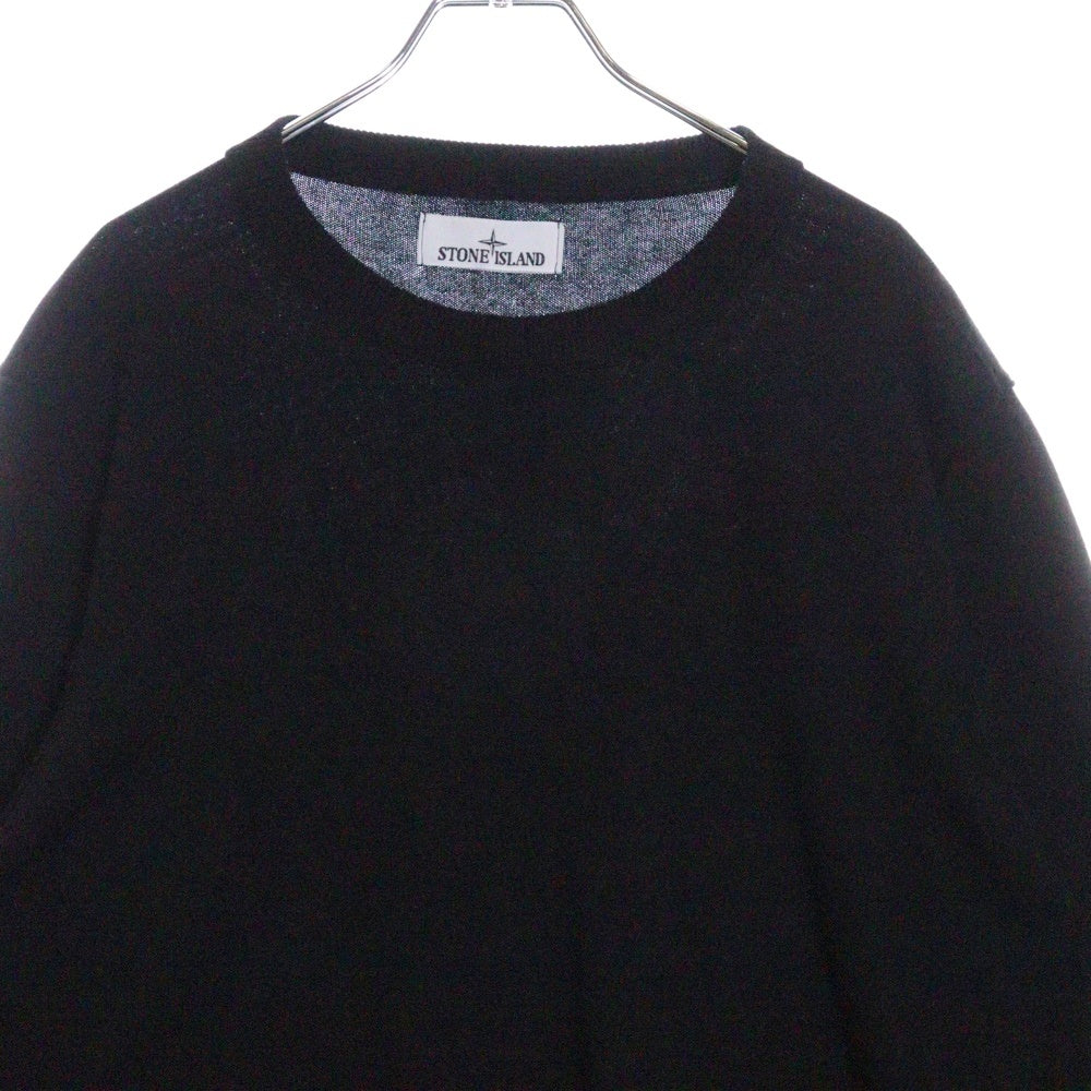 STONE ISLAND(ストーンアイランド) ロゴワッペン クルーネックセーター ニット ブラック 8015540B2