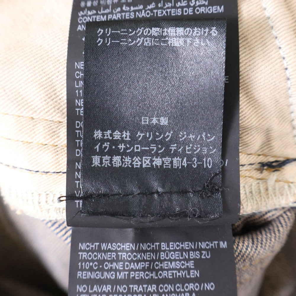 SAINT LAURENT PARIS(サンローランパリ) 18AW ウォッシュ加工 ローウエスト スキニーデニムパンツ インディゴ 527389