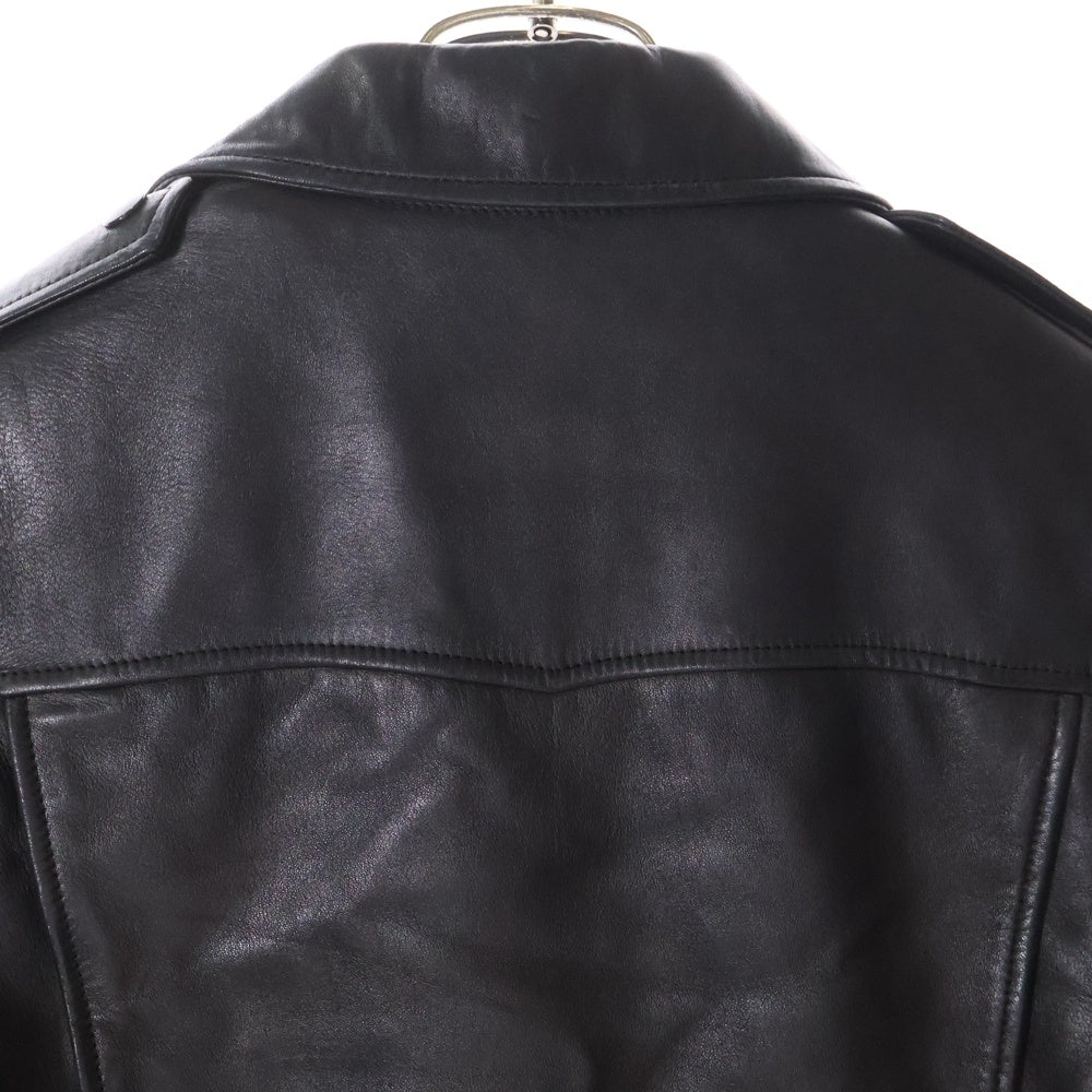 SAINT LAURENT PARIS(サンローランパリ) 15AW ラムスキン ダブルライダースジャケット レザージャケット ブラック 397291