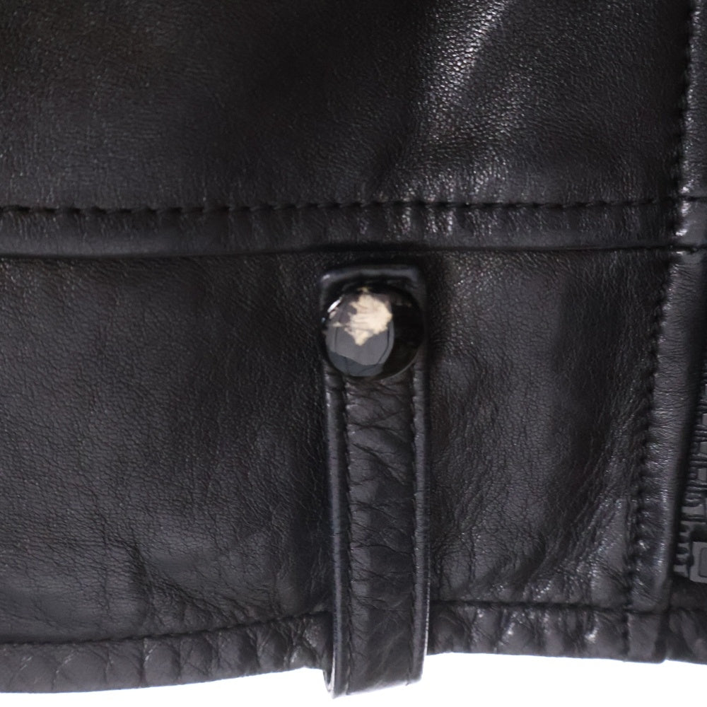 SAINT LAURENT PARIS(サンローランパリ) 15AW ラムスキン ダブルライダースジャケット レザージャケット ブラック 397291
