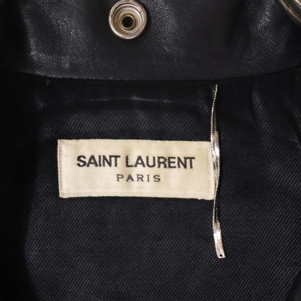 SAINT LAURENT PARIS(サンローランパリ) 15AW ラムスキン ダブルライダースジャケット レザージャケット ブラック 397291