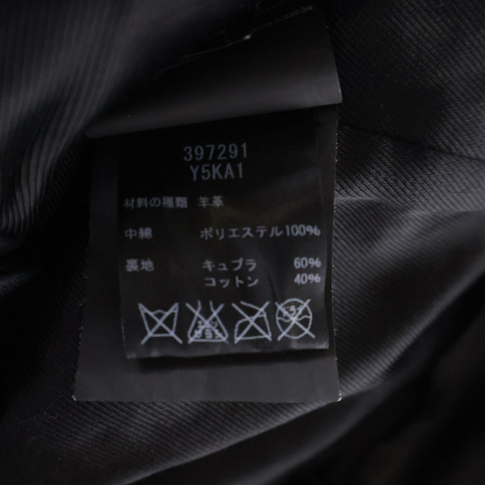 SAINT LAURENT PARIS(サンローランパリ) 15AW ラムスキン ダブルライダースジャケット レザージャケット ブラック 397291