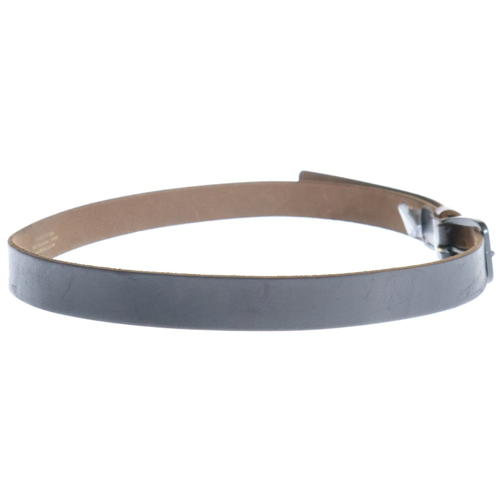 Yohji Yamamoto POUR HOMME(ヨウジヤマモト プールオム) 25MM HORWEEN OILED LEATHER BELT ホーウィン社製オイルドレザーベルト メタルバックルレザーベルト HJ-F02-767 ブラック