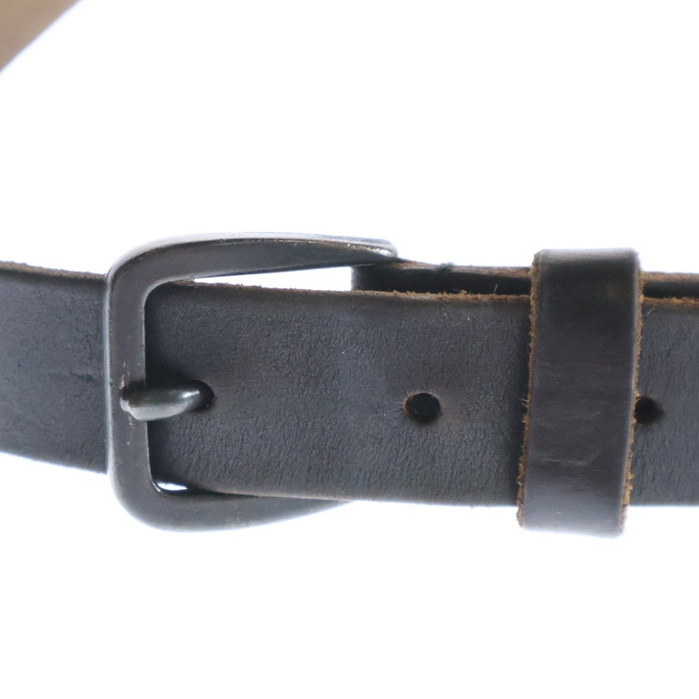 Yohji Yamamoto POUR HOMME(ヨウジヤマモト プールオム) 25MM HORWEEN OILED LEATHER BELT ホーウィン社製オイルドレザーベルト メタルバックルレザーベルト HJ-F02-767 ブラック