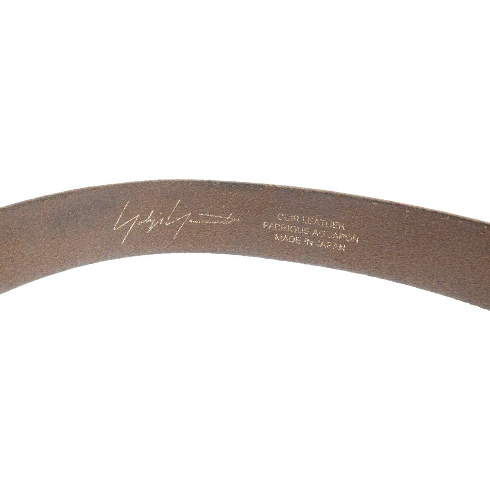 Yohji Yamamoto POUR HOMME(ヨウジヤマモト プールオム) 25MM HORWEEN OILED LEATHER BELT ホーウィン社製オイルドレザーベルト メタルバックルレザーベルト HJ-F02-767 ブラック