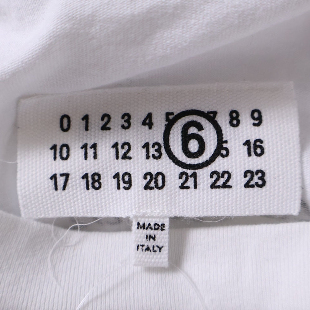 MM6 Maison Margiela(エムエムシックスメゾンマルジェラ) 25SS RABBIT PRINT T-Shirts ラビットプリントTシャツ ロゴプリント半袖Tシャツ SH2GC0024 M20108 ホワイト