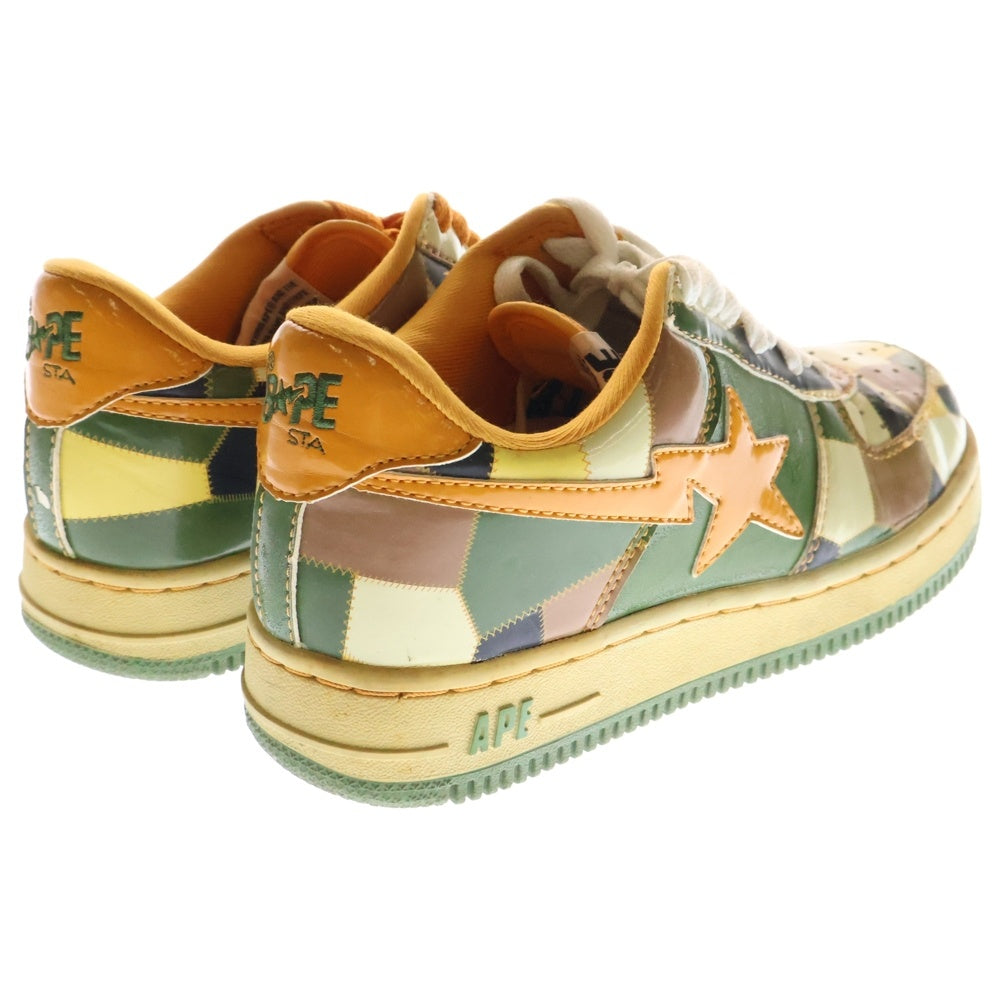 BAPE BY A BATHING APE(ベイプ ア ベイシング エイプ) 【観賞用 2008年製】 BAPE STA ベイプスタ レザーパッチ ローカットスニーカー US6/24cm 2008FS-001