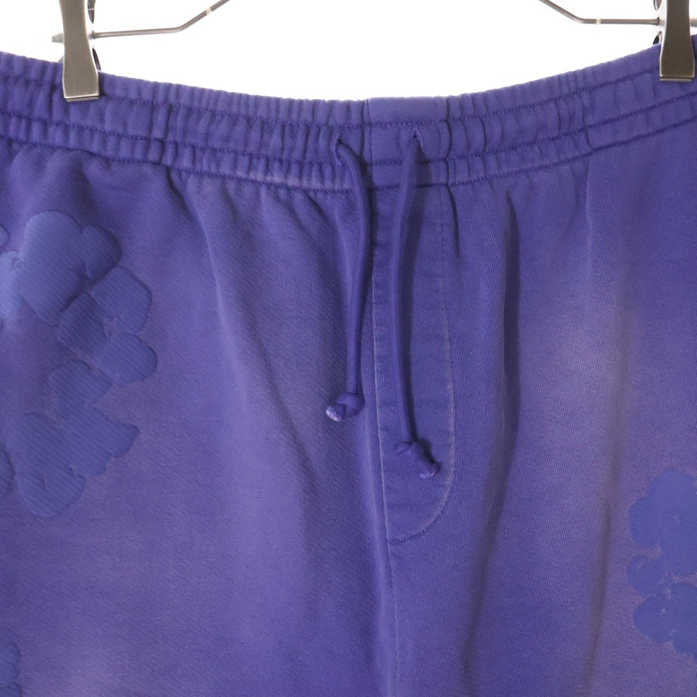 DENIM TEARS(デニムティアーズ) COTTON WREATH SWEAT SHORTS フラワーデザイン コットンショーツ ハーフパンツ パープル