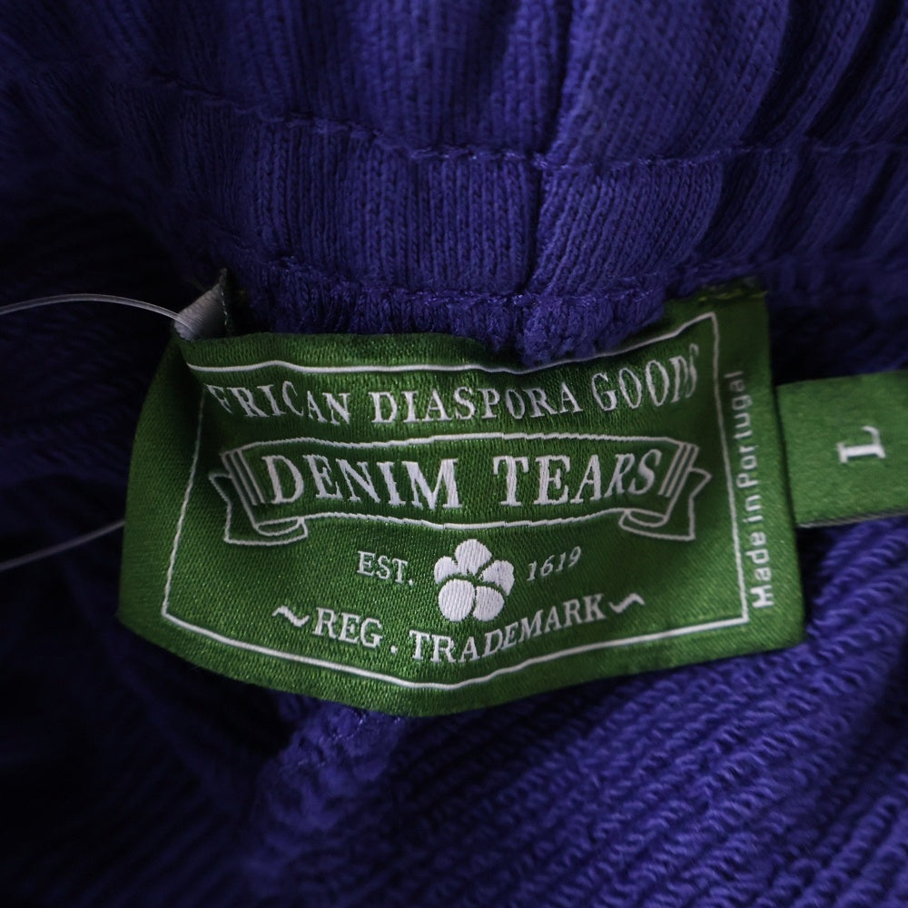 DENIM TEARS(デニムティアーズ) COTTON WREATH SWEAT SHORTS フラワーデザイン コットンショーツ ハーフパンツ パープル