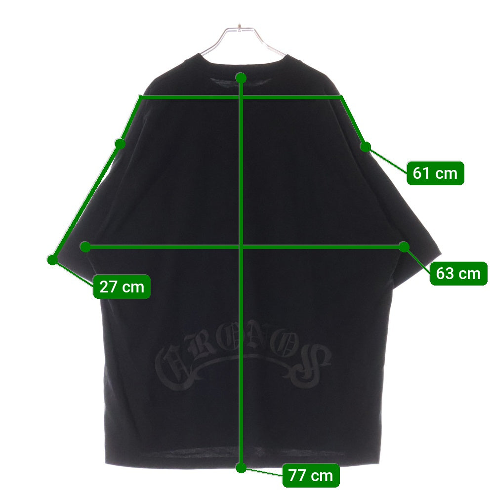 NO BRAND(ノーブランド) ロゴデザイン クルーネック半袖Tシャツ カットソー ブラック C03-TS-2505ST
