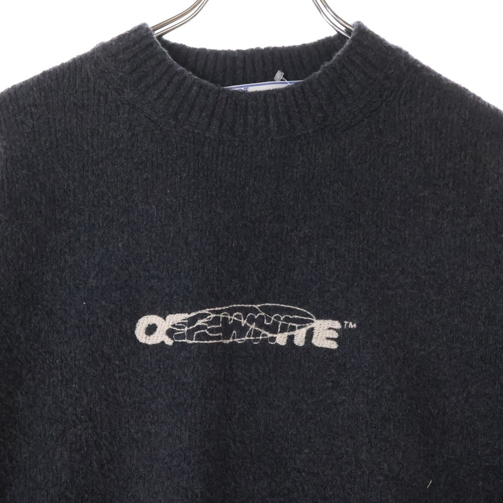 OFF-WHITE(オフホワイト) Barrel Worker Knitted Sweater バレル ワーカー ニット セーター グレー OMHE045E20KNI001