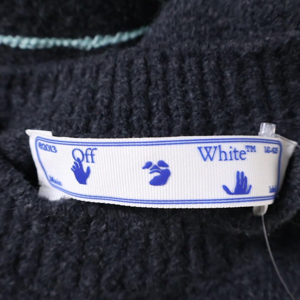 OFF-WHITE(オフホワイト) Barrel Worker Knitted Sweater バレル ワーカー ニット セーター グレー OMHE045E20KNI001
