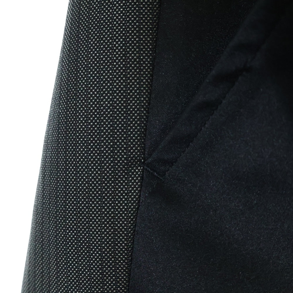 COMME des GARCONS HOMME PLUS(コムデギャルソンオムプリュス) サテン切り替え ストライプ スラックスパンツ ブラック PE-P035