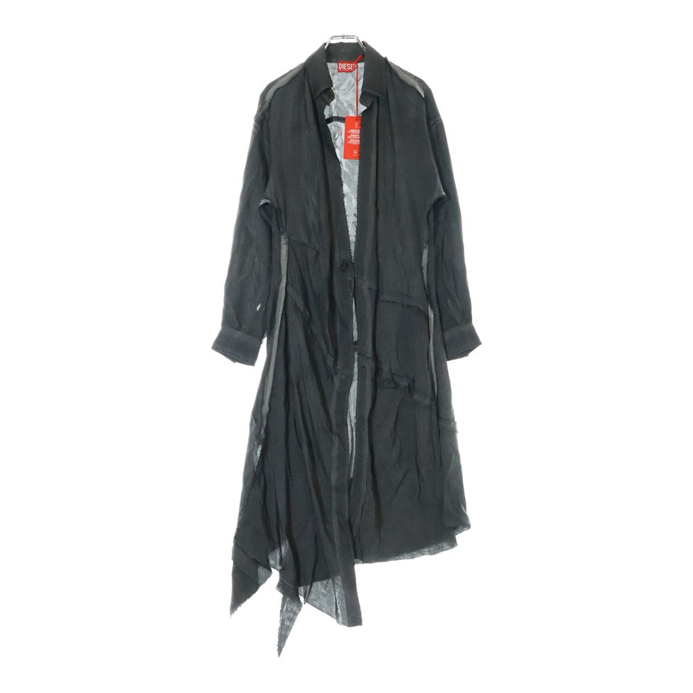 DIESEL(ディーゼル) D-RAVEN-Q1 アシンメトリー 長袖シャツドレス ワンピース グレー レディース A17310