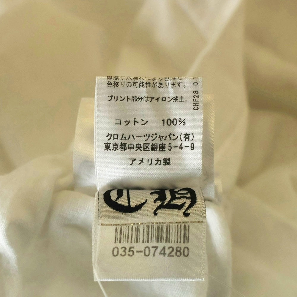 CHROME HEARTS(クロムハーツ) Neck Logo L/S TEE ネックロゴ ロングスリーブ長袖Tシャツ ホワイト/ホワイト