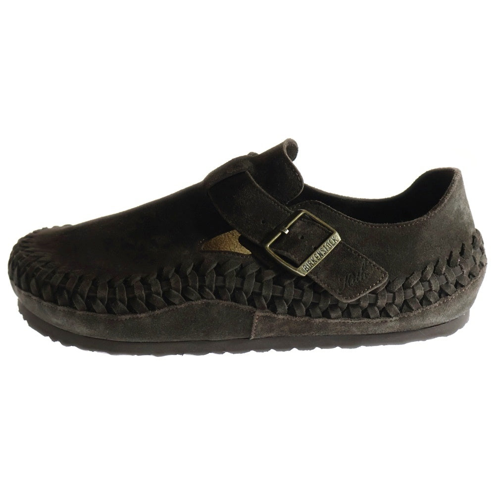 BIRKENSTOCK(ビルケンシュトック) ×KITH London Braided Shearling キス レイディド ロンドン シアリング スウェードローカットシューズ ブラウン