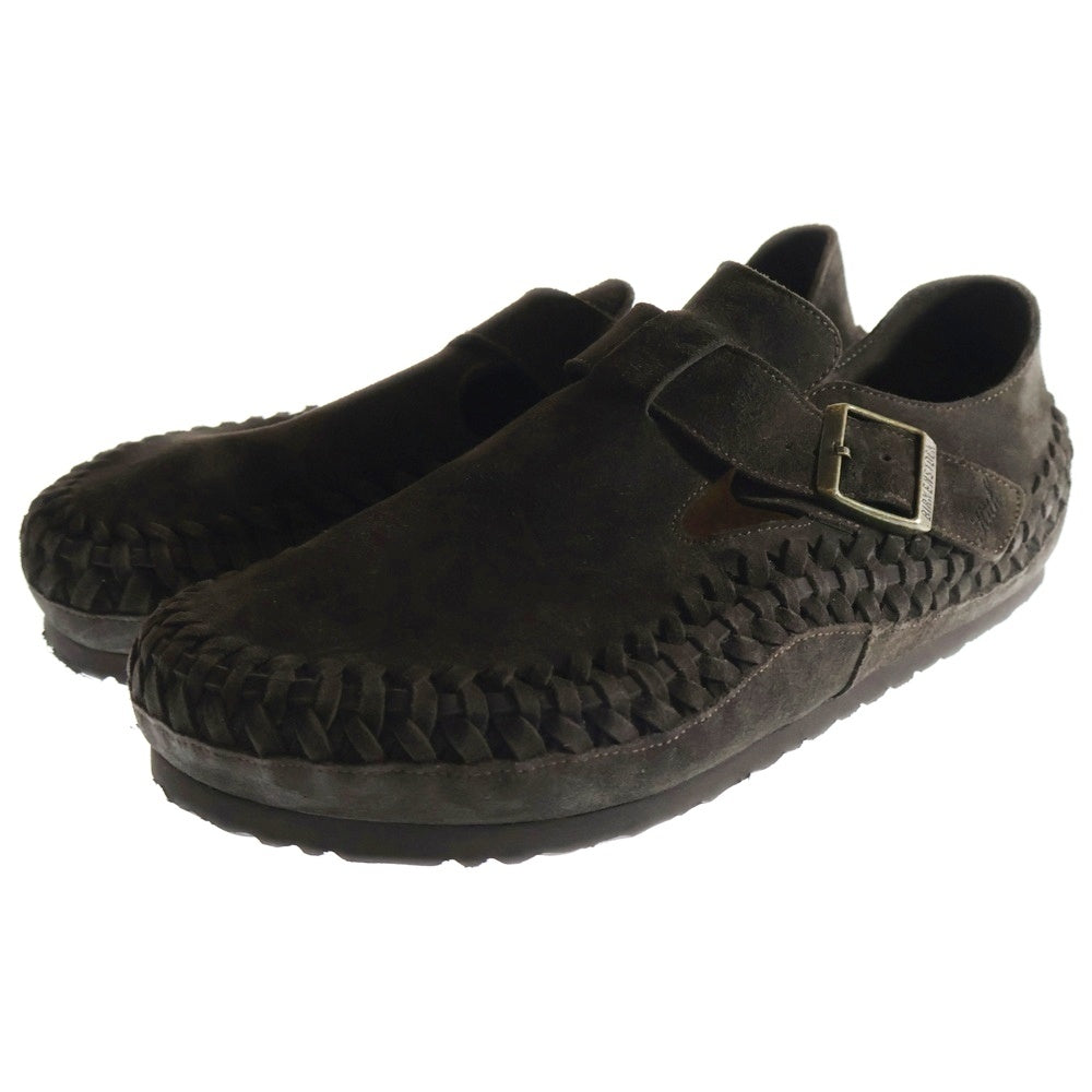 BIRKENSTOCK(ビルケンシュトック) ×KITH London Braided Shearling キス レイディド ロンドン シアリング スウェードローカットシューズ ブラウン