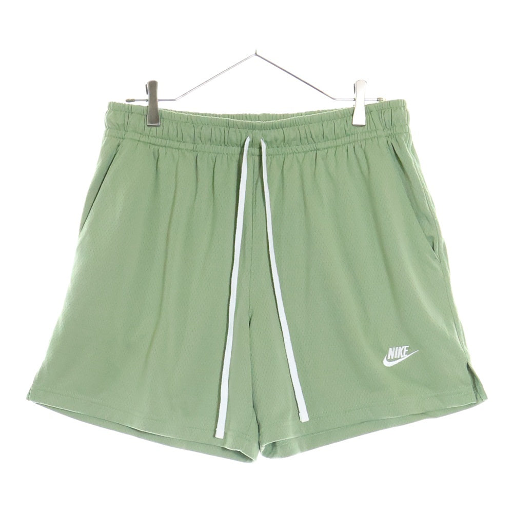 NIKE(ナイキ) AS M NK CLUB MESH FLOW SHORT ロゴ刺繍 メッシュハーフパンツ ショーツ グリーン DX0736-386